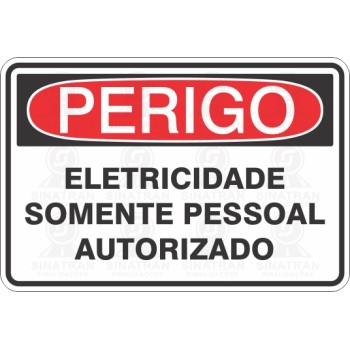 Eletricidade somente pessoal autorizado